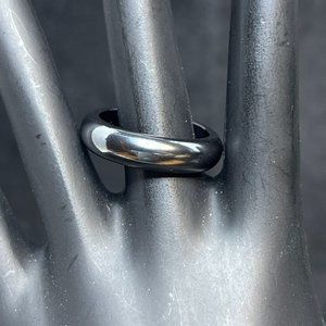 Vintage Gun Metal Gray Men's Band Ring Sz 9 (R307)